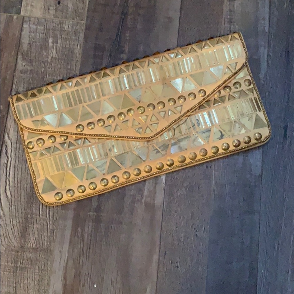 Vintage BCBG Gold clutch